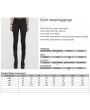 Punk Rave Black Gothic Retro Printed Metal Buckle Pants for Women