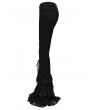 Punk Rave Black Gothic Layered Lace Flared Low Waist Jeans for Women