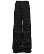 Punk Rave Black Gothic Punk Decadent Cross Patch Straight Loose Pants for Women