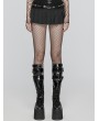 Punk Rave Black Gothic Personalized Sexy Mini Pleated Skirt