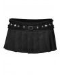 Punk Rave Black Gothic Personalized Sexy Mini Pleated Skirt