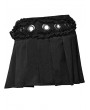 Punk Rave Black Gothic Personalized Sexy Mini Pleated Skirt