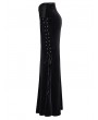 Punk Rave Black Gothic Retro Embroidery Velvet Fishtail Skirt