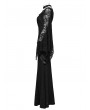 Punk Rave Black Gothic Punk Multi-Buckle Sexy Lace Bat Sleeves Dress