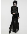 Punk Rave Black Gothic Irregular Splicing Velvet Fishtail Goddess Skirt