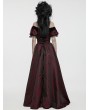 Punk Rave Black and Red Gothic Retro jacquard Victorian Princess Dress