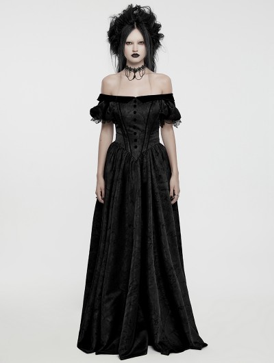 Punk Rave Black Gothic Retro jacquard Victorian Princess Dress