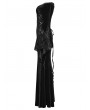 Punk Rave Black Gothic Off-the-Shoulder Sexy Velvet Lace Splicing Long Dress