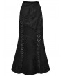 Punk Rave Black Gothic Punk Decadent Irregular Hole Mesh Splicing Skirt