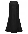 Punk Rave Black Gothic Punk Decadent Irregular Hole Mesh Splicing Skirt