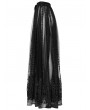 Punk Rave Black Dark Gothic 3D Embroidered Mesh Maxi Skirt