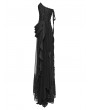 Punk Rave Black Gothic 3D Embroidered Beaded Strapless Elegant Long Party Dress