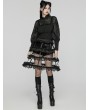 Punk Rave Black Sweet Gothic Layered Hollow Bustle Skirt