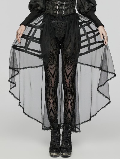 Punk Rave Black Gothic Baroque Bird Cage Bustle Skirt