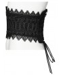 Punk Rave Black Gothic Vintage Lace Hollow Underbust Corset Waistband