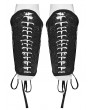 Punk Rave Black Gothic Skeleton Pattern Lace-Up Gloves for Women