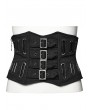 Punk Rave Black Gothic Punk Buckle Oval Eyelets Underbust Corset Waistband