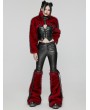 Punk Rave Black and Red Gothic Punk Handsome Faux Fur Leg Warmers for Women