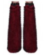 Punk Rave Black and Red Gothic Punk Handsome Faux Fur Leg Warmers for Women