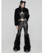 Punk Rave Black Gothic Punk Handsome Faux Fur Leg Warmers for Women