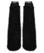 Punk Rave Black Gothic Punk Handsome Faux Fur Leg Warmers for Women