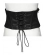 Punk Rave Black Gothic Cyberpunk Side Zipper Underbust Corset Waistband