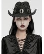 Punk Rave Black Gothic Punk Personalized Hollow Hat for Women