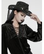 Punk Rave Black Gothic Punk Personalized Hollow Hat for Women