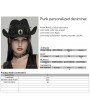 Punk Rave Black Gothic Punk Personalized Hollow Hat for Women