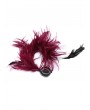 Punk Rave Red Gothic Dark Crystal Pendant Feather Headwear