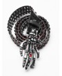 Punk Rave Red and Black Gothic Punk Vintage Ghost Claw Rhinestone Belt