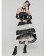 Punk Rave White Gothic Personalized Punk Rivet Knee High Socks