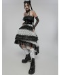 Punk Rave White Gothic Personalized Punk Rivet Knee High Socks