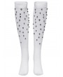 Punk Rave White Gothic Personalized Punk Rivet Knee High Socks