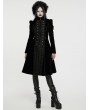 Punk Rave Black Retro Gothic Velvet Symmetric Embroidery Party Coat for Women