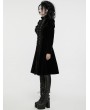 Punk Rave Black Retro Gothic Velvet Symmetric Embroidery Party Coat for Women