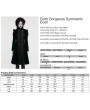 Punk Rave Black and Green Retro Gothic Velvet Symmetric Embroidery Party Coat for Women