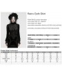 Punk Rave Black Retro Gothic Velvet Ruffle Shirt for Women