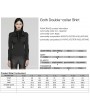 Punk Rave Black Gothic Double-Collar Lace Splicing Shirt for Women