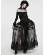 Punk Rave Black Gothic Bird Cage Drawstring Bustle Skirt