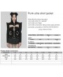 Punk Rave Black Gothic Punk Spiked Rivet Ultra Short Jacket for Women