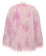 Punk Rave Pink Gothic Leopard Print Lined Faux Fur Jacket for Women