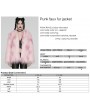 Punk Rave Pink Gothic Leopard Print Lined Faux Fur Jacket for Women