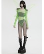 Punk Rave Fluorescent Green Punk Gothic Butterfly Wings Harness