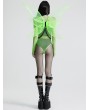 Punk Rave Fluorescent Green Punk Gothic Butterfly Wings Harness