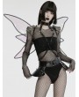 Punk Rave Iridescent Black Punk Gothic Butterfly Wings Harness