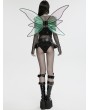 Punk Rave Iridescent Black Punk Gothic Butterfly Wings Harness