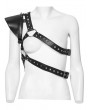 Punk Rave Black Gothic Punk Studded Single Shoulder Armor Harness