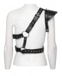 Punk Rave Black Gothic Punk Studded Single Shoulder Armor Harness