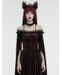 Punk Rave Black and Red Gothic Dark Coronation Crown Headdress